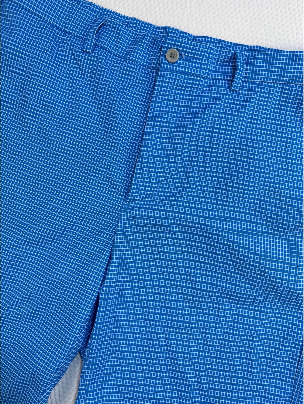 Jack Nicklaus Men’s 32 Blue Check Plaid Stretch Golf Shorts Performance